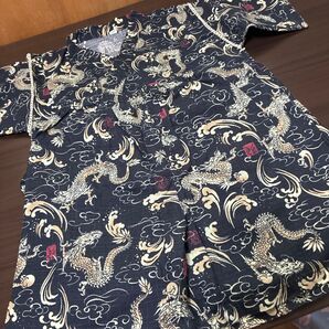 甚平お子様120サイズ龍柄 G
