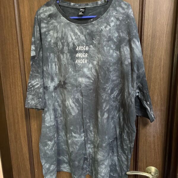 ARDER タイダイ柄Tシャツ XLサイズ グレー ARDERロゴ入りJ5