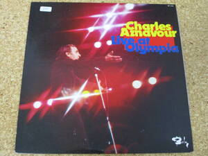 ◎Charles Aznavour　シャルル・アズナヴール★Live At Olympia/日本白ラベル見本ＬＰ盤☆２シート