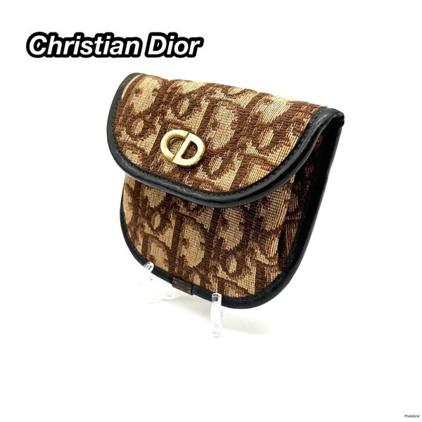 クリスチャンディオール Christian Dior コインケース トロッター柄 小銭入れ コンパクトウォレット ヴィンテージ