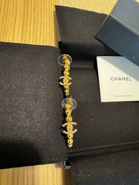美品 CHANEL シャネル ゴールド フープ ピアス