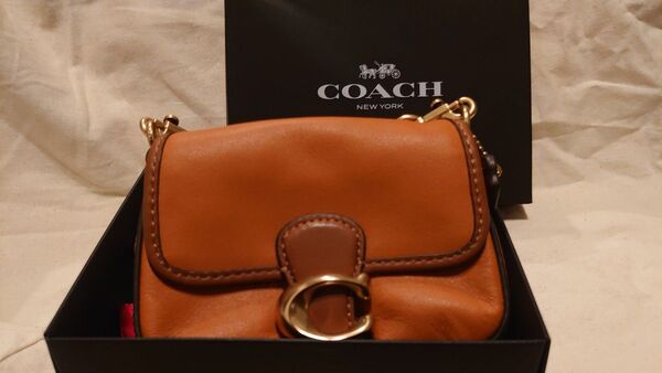 開封のみ coach タビー13 マイクロ softtabby13 2022 ブラウン