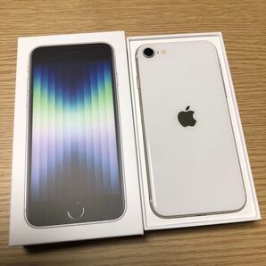 美品 iPhone SE 第3世代 128GB 純正バッテリー85% iOS16 SIMフリー スターライト MMYG3J/A