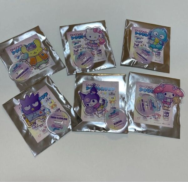 サンリオ ドリーミングパーク アクリルスタンド セミコンプ ハンギョドン クロミ キティ マイメロ バツマル ポムポムプリン