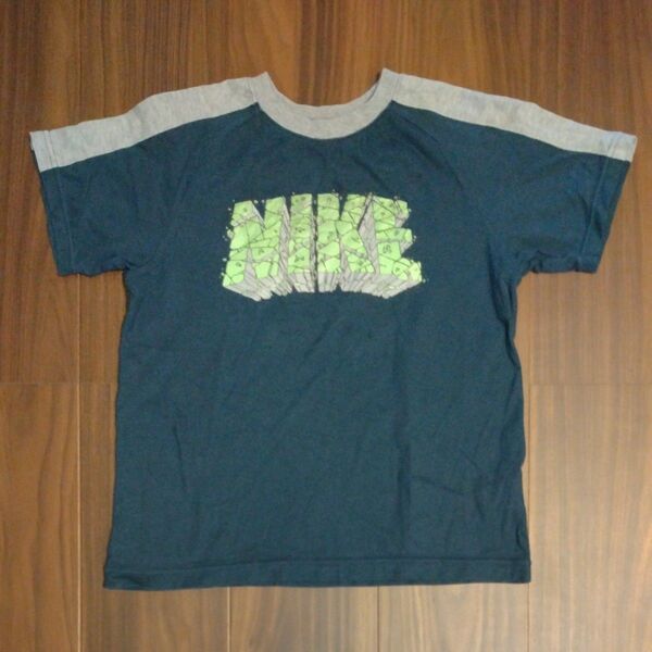 NIKE ナイキ キッズ Tシャツ 140ネイビー ロゴ