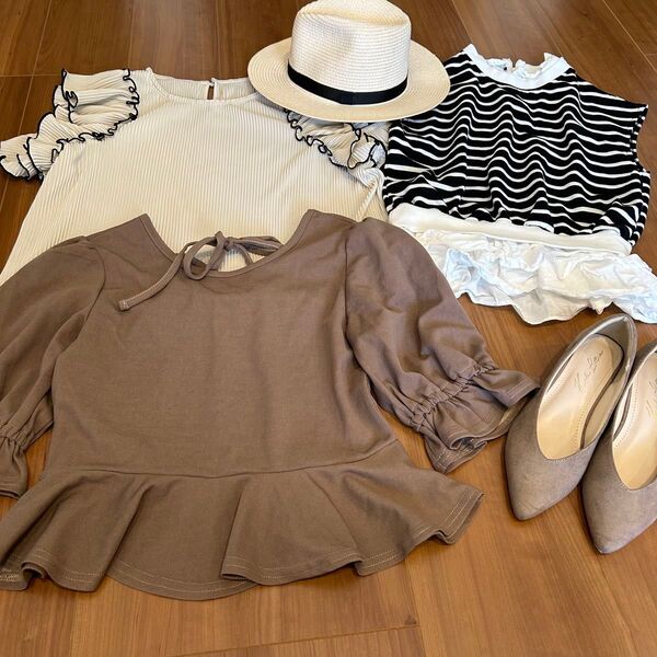 レディース夏服まとめ売りレディースパンプス淡色コーデ
