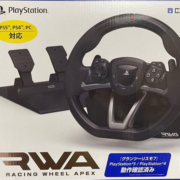 PS5/PS4,PC対応 ホリ レーシングホイール エイペックス ハンドルコントローラー【SONYライセンス商品】 有線接続
