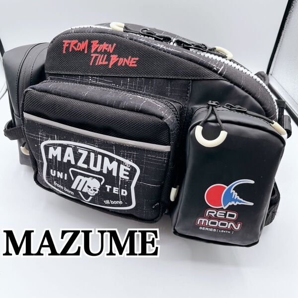 MAZUME マズメ タックルバッグ MZBK-689 mazumeレッドムーンウエストバッグIV ブラックカスリ