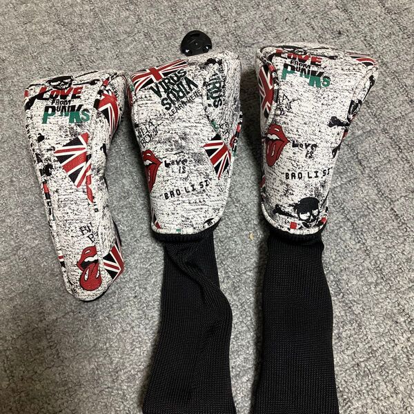 ヘッドカバー3個セット フェアウェイウッド2つ ユーティリティ用1つ