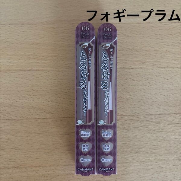 新品 CANMAKE クリーミータッチライナー 06 フォギープラム 2本セット アイライナー キャンメイク