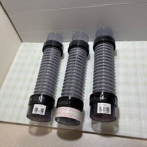 ミヤコ パン用フレキ 透明継手付 受口×パイプ同径 PFT-504-300 3個まとめて