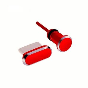 限定特価 タイプC Type-C USB-C コネクタカバー イヤホンジャックセット スマホ タブレット レッド
