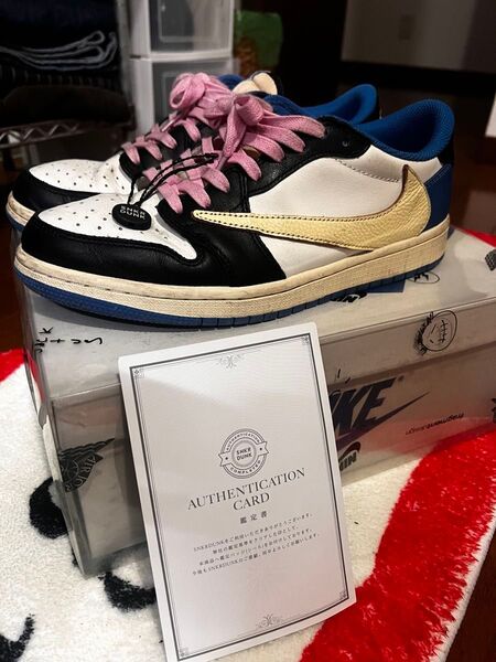 Travis Scott × Fragment × Nike Air Jordan 1 Low OG SPミリタリーブルー