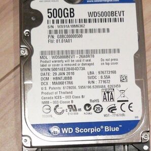 Western Digital HDD 2.5インチ WD5000BEVT 500GB 使用149時間