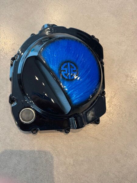 ZRX400 純正クラッチカバー加工品 グラインダータトゥー塗装