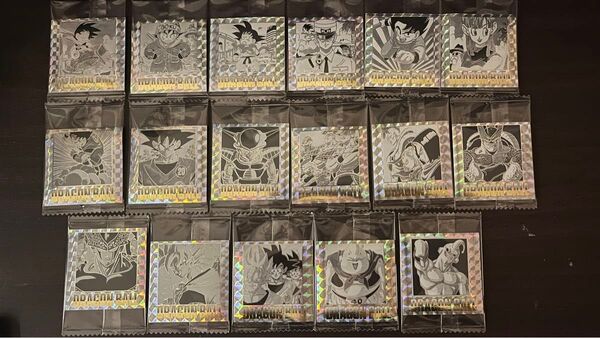 ドラゴンボール40周年記念 オリジナルイラストレーション シールウエハース 17枚まとめ売り