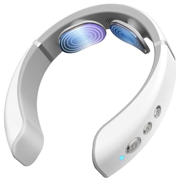 ネックケア 首 リラクゼーション器 EMS×TENS 振動 加温 静音 軽量 ネックマッサージャー 消音モード コンパクト 温熱