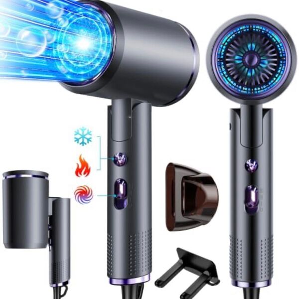 ヘアドライヤー ドライヤー 高濃度マイナスイオン 大風量 1300W 速乾 折り畳み式 加熱保護 サロンドライヤー 静電気低減