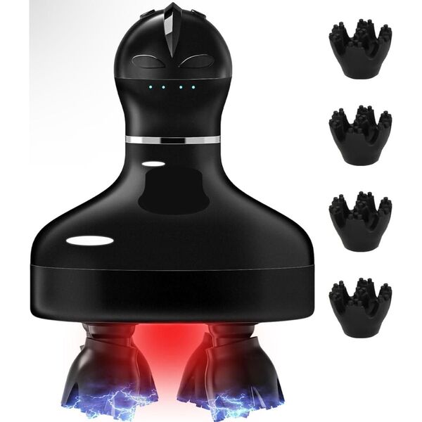 EMS ヘッドスパ 電動頭皮ブラシ 頭皮ケア スカルプケア 頭皮エステ 頭皮洗浄 IPX7防水 3D振動 乾湿両用 ヘアケア