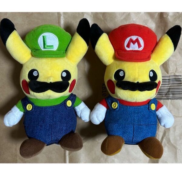 マリオピカチュウ ルイージピカチュウ ぬいぐるみ ポケットモンスター ポケモンセンター