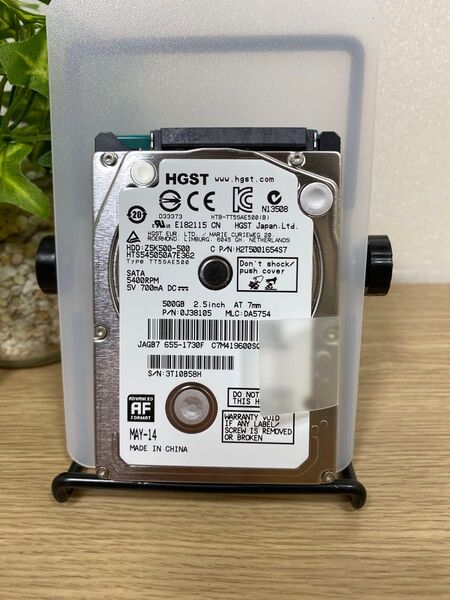 2.5インチ HDD 500GB Apple純正 HGST 使用時間:3898H 正常動作品