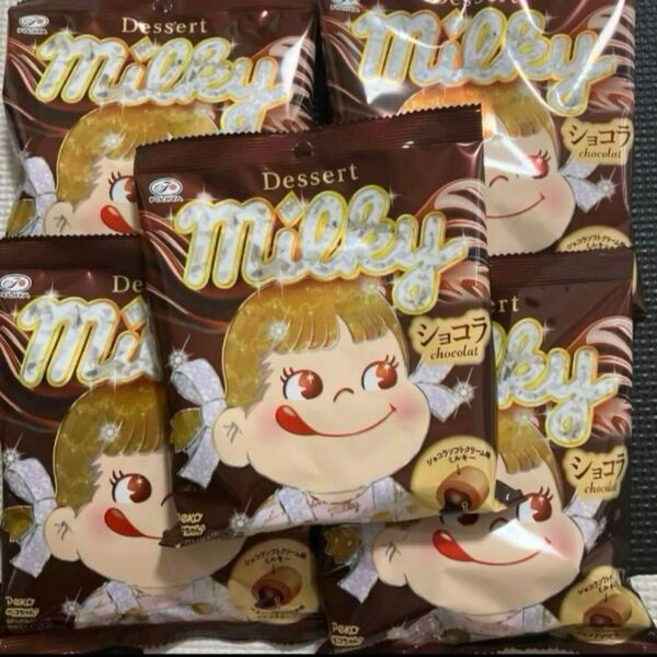 不二家 ミルキー ショコラ 5袋 キャンディ チョコ ソフトキャンディ