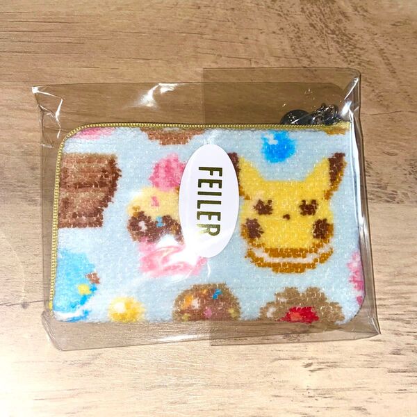 ポケモン ハッピースウィーツ L字ポーチ L/PHS-253114 取扱店舗限定 ペールブルー FEILER フェイラー