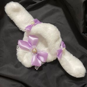 10cm ~ 12cm ぬい服 ハンドメイド たれみみ うさぎ 紫