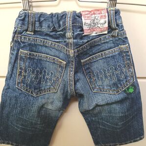 値下げ中 BOOFOOWOO ブーフーウー デニムパンツ 100 アジャスターでウエスト調節可能 ショートパンツ