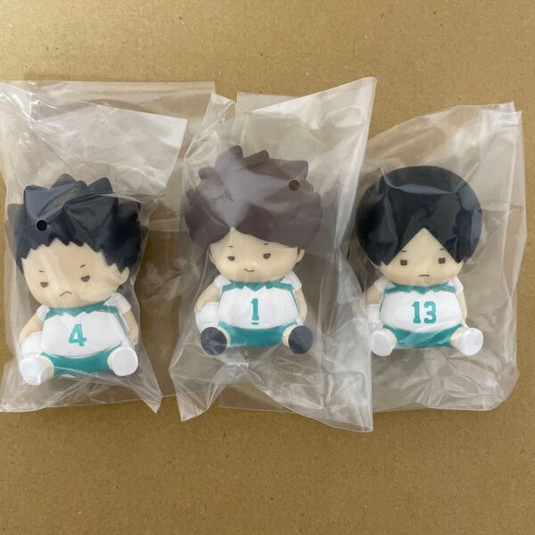 ちゃびちゃび ソフビフィギュア ガチャガチャ 青葉城西 及川徹 岩泉一 国見英 ガチャポン ソフビーズ ハイキュー ジャンプ