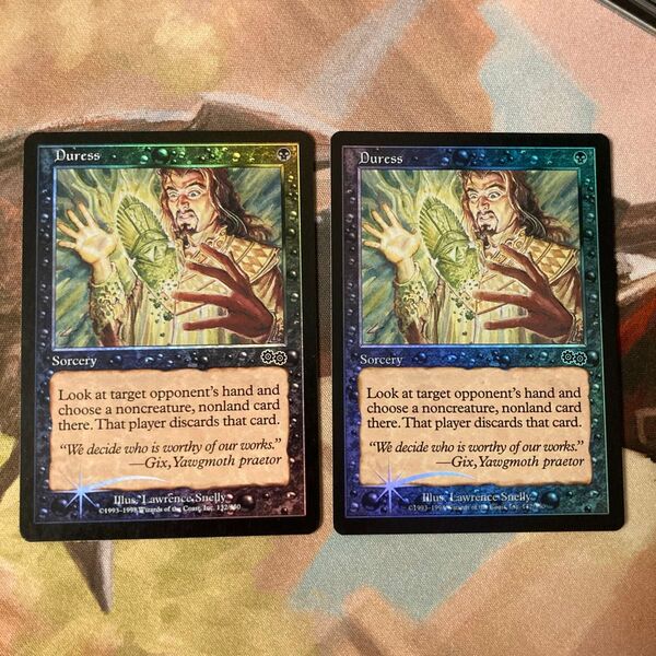 PROMO 強迫 duress 英語 FOIL 2枚セット MTG EN プロモ フォイル 旧枠 ウルザズサーガ