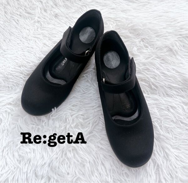 Re:getA リゲッタ ワンベルトシューズ パンプス フラットシューズ ウォーキングシューズ 靴 M23cm