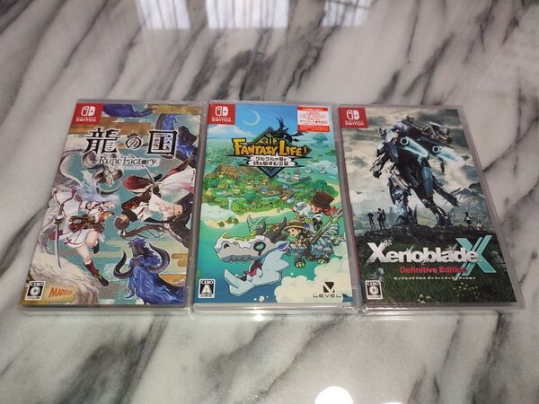 新品未開封 龍の国 ルーンファクトリー ファンタジーライフi グルグルの竜と時をぬすむ少女 ゼノブレイドクロス switch