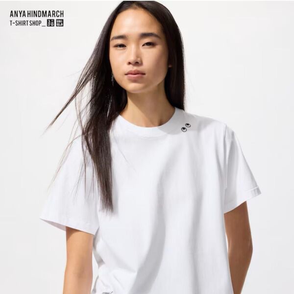 UNIQLO ANYA HINDMARCH T1BOXY/ボクシーT 白 White XXL ユニクロ アニヤハインドマーチ
