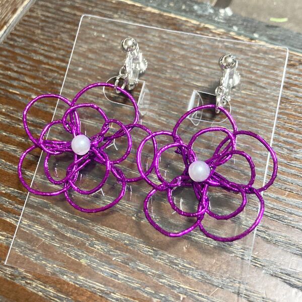 ハンドメイド イヤリング 水引 ピアス アクセサリー