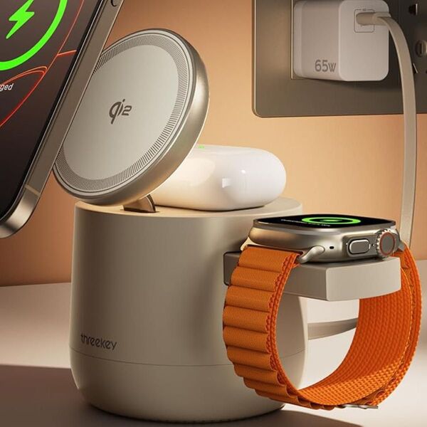 4in1 MFI Qi2 PSE 公式認証 MagSafe 15W ワイヤレス充電器 Apple公認 Apple Watch対応