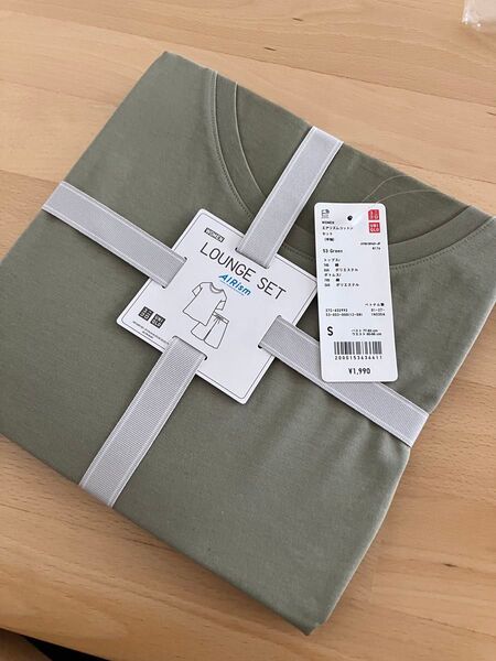 【新品タグ付】UNIQLOユニクロエアリズム【LOUNGE SET】sサイズ ラウンジセット 部屋着 ルームウェア パジャマ 新品