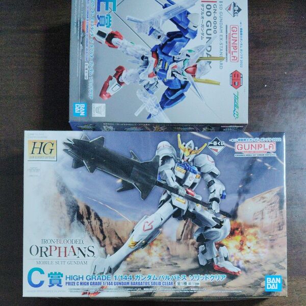 一番くじ 機動戦士ガンダム ガンプラ 2022 バルバトス ダブルオーガンダム ソリッドクリア OO 鉄血のオルフェンズ 未組立