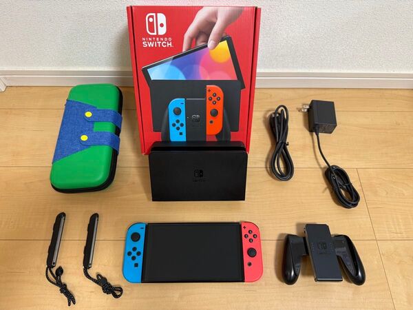 Nintendo Switch 有機EL本体 付属品 キャリングケースガラスフィルム付き