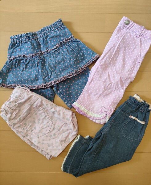 ショートパンツ デニム 女の子 スカッツ ハーフパンツ