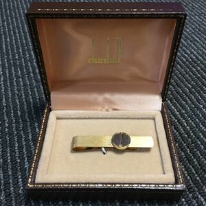 Красота [Dunhill] настоящий Dunhill Tie Pin D Mark Typin Gold x Silver Men Men's Case Shoding 520 иен