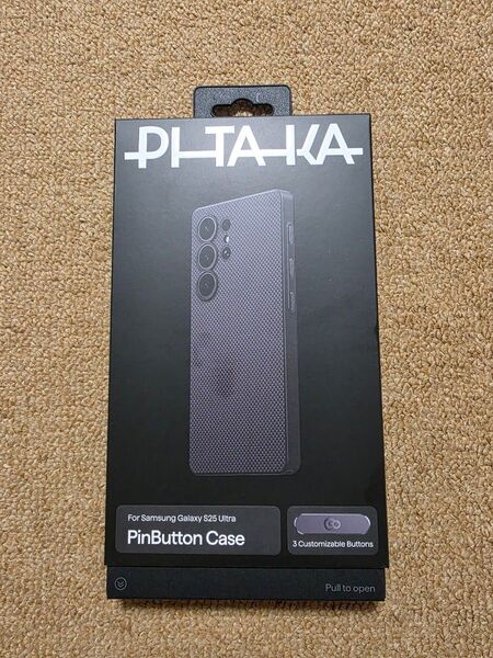 訳あり、S25 ultra用PITAKAのPinButtonケース