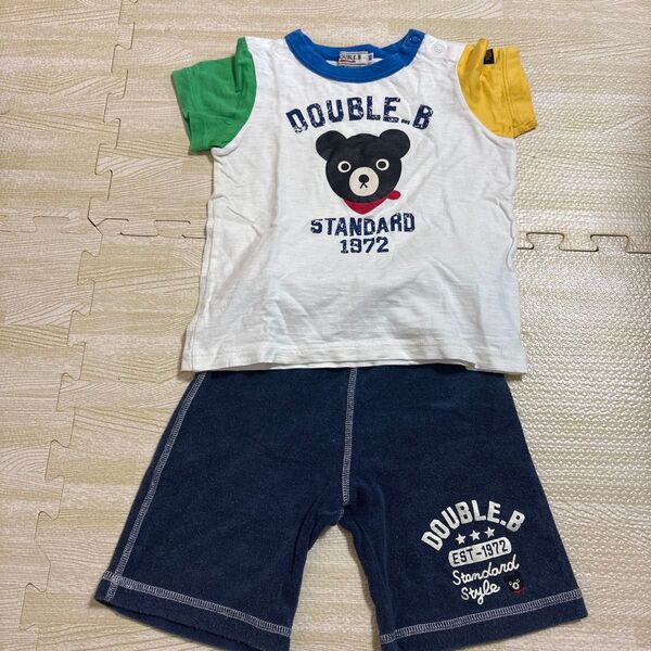 DOUBLE.B Tシャツ&ハーフパンツセット 90
