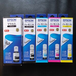 EPSON 純正インクボトル マラカス ハーモニカ5色セット