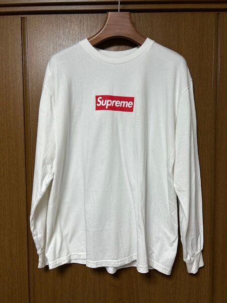 シュプリーム ロンT ホワイト ボックスロゴ Tシャツ 長袖 M supreme