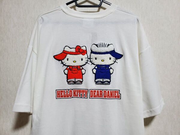 キティちゃん ダニエルくん ハローキティ サンリオ Tシャツ 半袖 サガラ 刺繍 大きいサイズ ゆったり