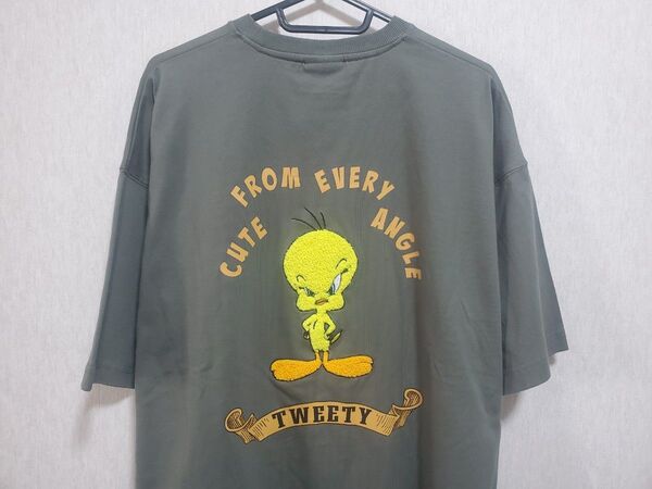 トゥイーティー ワーナー ルーニーテューンズ Tシャツ 半袖 サガラ 刺繍
