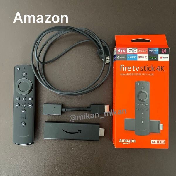 Amazon Fire TV Stick 4K リモコン付き 美品 Alexa音声対応 ブラック