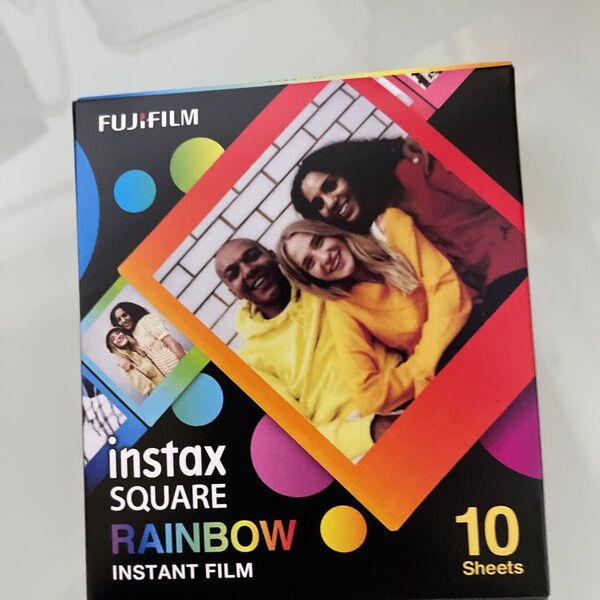 富士フイルム FUJIFILM インスタントカラーフィルム instax SQUARE レインボー 10枚入り チェキ フィルム