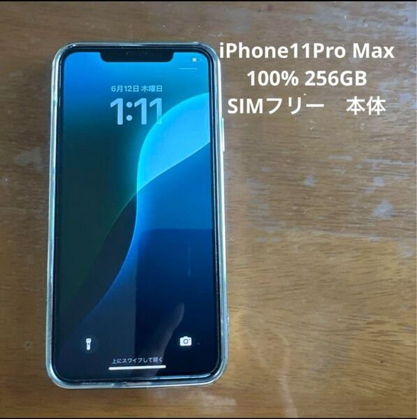 100% iPhone 11 Pro Max 256GB SIMフリー 本体